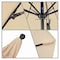 California Umbrella 7.5' Black Aluminum Market Patio Umbrella, Olefin Woven Granite 194061334836 - alternate 2